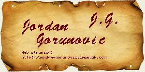 Jordan Gorunović vizit kartica